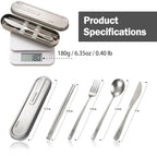 99.99% Pure Titanium Travel Cutlery Set (Titanium)