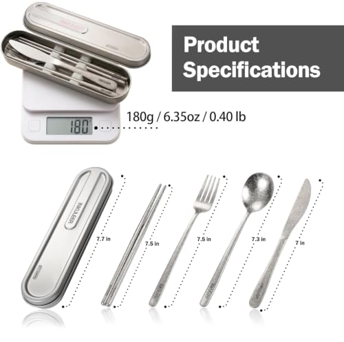 99.99% Pure Titanium Travel Cutlery Set (Titanium)