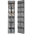 Over The Door Shoe Organizer 2 Pack (Grey-2 Pack of 12)