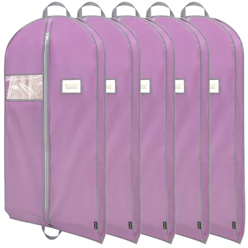 5PK Garment Bags for Hanging Clothes (Pink / 54" 5PK)