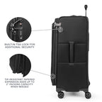 Crew Classic Softside Checked Luggage (Black / Checked Large)