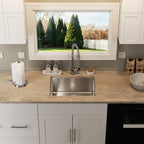 22×18 Inch Undermount Kitchen Sink (L 22"×W 18"×H 9" / Brushed)