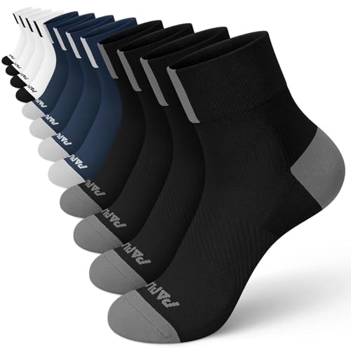 Ankle Compression Socks for Women 6 Pairs (Large-X-Large / Black+white+navy（6 Pairs）)