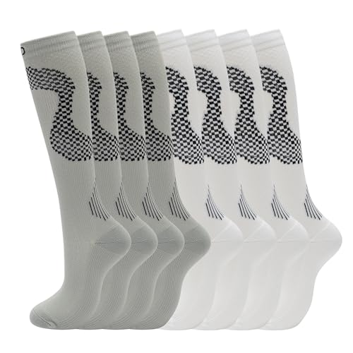 8 Pairs Compression Socks for Men & Women 20 (Small-Medium / 27-8 Pairs-04)
