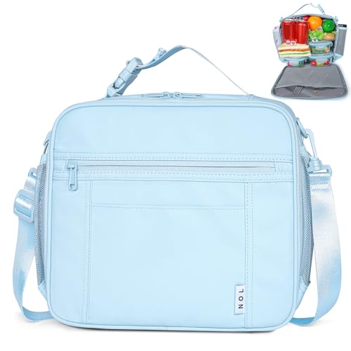 NOL Lightweight Insulated Lunch Bag (Light Blue / Horizontal (7 Liters))