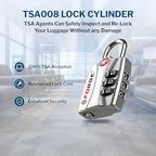 Open Alert TSA Approved Luggage Locks (Silver 2PK)