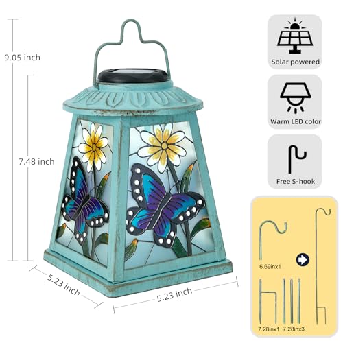 Butterfly Solar Lantern with Shepherd Hook (Butterfly)