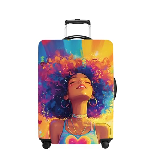 Girl Luggage Cover Washable Suitcase Protector Anti (Girl-1 / L(28-30inch suitcase))