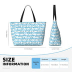 Waterproof Beach Tote Pool Bags for Women Ladies Extra Large Gym Tote Carry On Bag Wave starfish With Wet Compartment for Weekender Travel (Sea Wave)