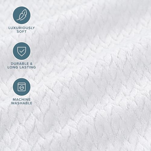 Fleece Blanket Luxury Microplush (Full/Queen / 31 - Chevron White)
