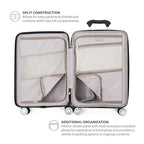 Pathways 3 Hardside Checked Luggage Suitcase (Checked Medium 25 Inch / Black Knight)
