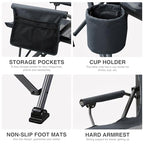 Oversized Folding Camping Chair for Adults (Grey-2pack)