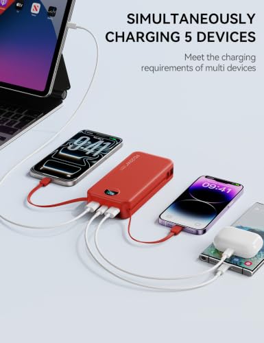 Portable Charger 20000mAh Fast Charging w (Ruby)