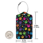 Cute Dog Paws Leather Luggage Tag with Stainless Steel Ring (2 PCS / Cute Dog Paws)