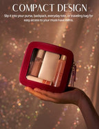 Clear Makeup Bag with Zipper (Red / Mini & Medium)