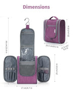 Hanging Travel Toiletry Bag for Women (AA-Purple / Medium)
