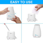 2 Pack 200ml Essential Oil Diffuser Ultrasonic Aromatherapy Diffuser Cool Mist Humidifiers with 7 Color LED Lights & Waterless Auto Shut (White)
