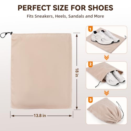 4 Pack Travel Shoe Bags