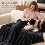 Fleece Throw Blanket 50"x60" (Black / Throw(50" X 60"))