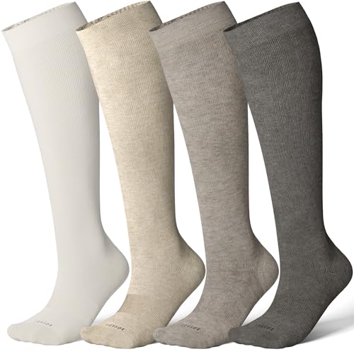 Viscose Made from Bamboo Compression Socks for Women&Men 20 (X-Large / 4 Pair-mix6)