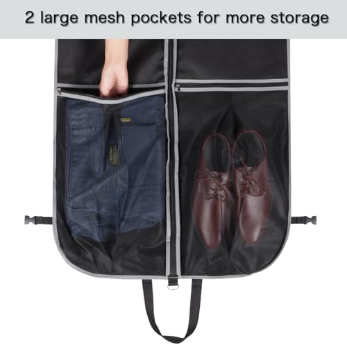 Upgrade Garment Bag Travel and Wardrobe Clothes Protector 60 in