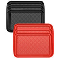Grilling Prep & Serve Trays for Party Set of 6 (Black & Red)