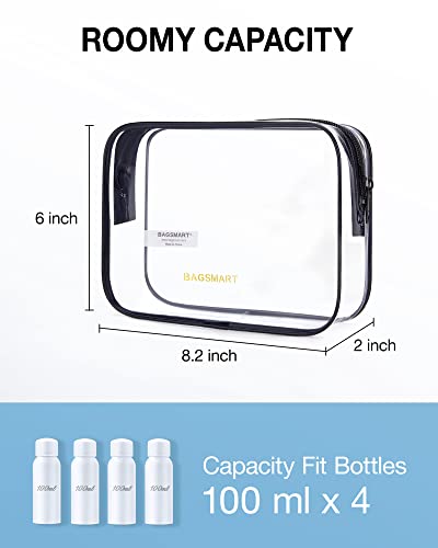 Clear Toiletry Bag 3 (Basic Black / Medium)