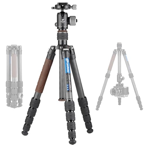 Carbon Fiber Lightweight Travel Tripod with 360° Ball Head (with Center Column, Max Load 8kg)