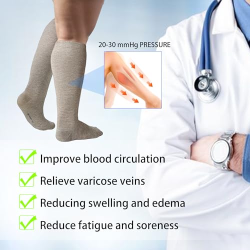 Viscose Made from Bamboo Compression Socks for Women&Men 20 (Small / 4 Pair-mix6)