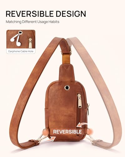 Crossbody Bags for Women Leather Cross Body Sling Bag for Woman Travel Mocha Brown (0-mocha Brown)