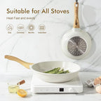 Nonstick Ceramic Frying Pan Skillet (11 Inch / White)