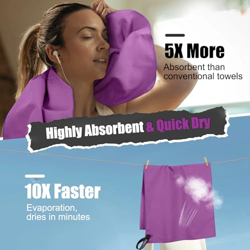 Quick Dry Travel Towel (Purple)