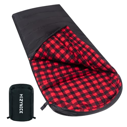 Sleeping Bags for Adults XXL Cold Weather (Black / 20F Left Zip)