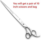 Purple Dragon 5"/5.5"/6"/6.5"/7"/7.5"/8"/9"/10" Sharp Edge Hair Cutting Shears Pet/Puppy/Cat Grooming Scissors with Bag - Perfect for Barber or Dog Groomer