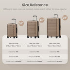 G Series Luggage set 3pcs (Champagne / 3-Piece Set (20/24/28in))