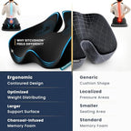 Car Seat Cushion for Driving (Black)