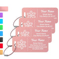 4PCS Personalized Luggage Tag (Pink / Small)