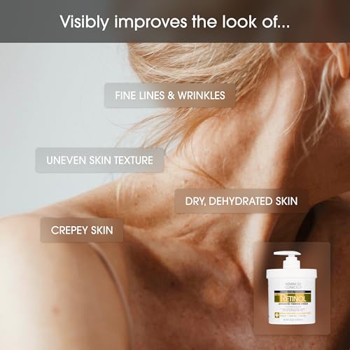 Advanced Firming Retinol Body Lotion + Retinol Eye Cream Face Moisturizer With Peptides Anti Aging 2pc Skincare Set For Women & Men (Retinol Eye Cream + Body Cream Set / 2 Piece Set)