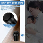 6 Pcs Floor Mounted Door Stopper Stainless Steel (Black)