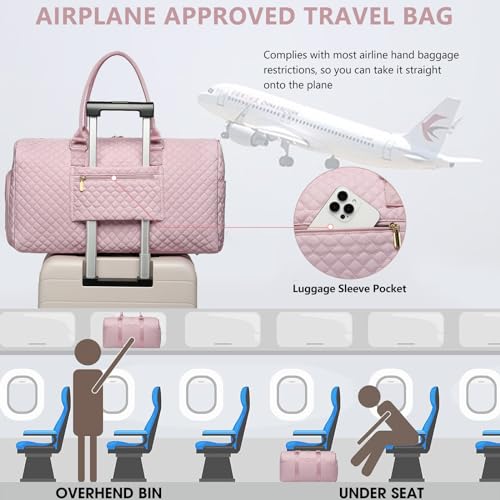 Women Weekender Travel Duffle Bag (20-Pink - 3 PCS / Large)