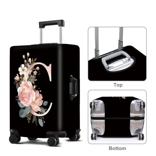 Luggage Cover Washable Suitcase Protector Anti (Letter C / L(fits 28-30Inch suitcase))
