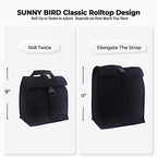 Insulated Lunch Bag Rolltop Lunch Box (Black)