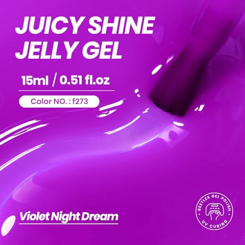 Beetles Purple Gel Nail Polish (J - Sheer Purple | Violet Night Dream-f273)