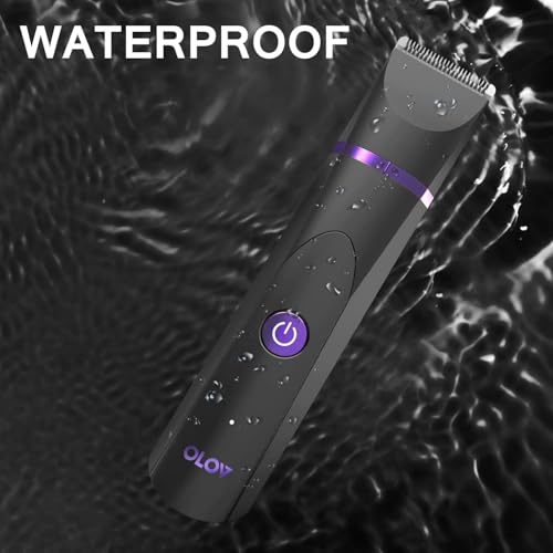 Electric Body Hair Trimmer (Purple ＆black)