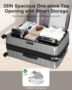 Expandable Luggage Sets (Gray / 20/28 Inch EXT)