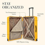 B Y Ulisse Checked Luggage with Spinner Wheels (Checked-large / Mango)