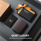 Pop up Card Wallet Minimalist Cash Wallets RFID Blocking Leather Smart Credit Card Holder with ID window for Men (Top-Grain Cowhide Litchi Espresso)