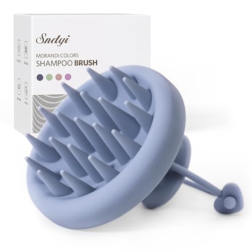 Silicone Scalp Massager Shampoo Brush (Gray Blue)