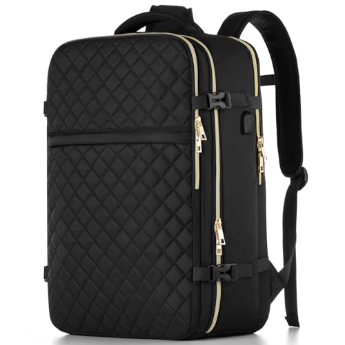 Large Travel Backpack Women (18.4 inch / Black)