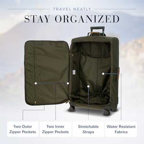 X Bag Large Spinner with Frame (Olive / Checked-Large)